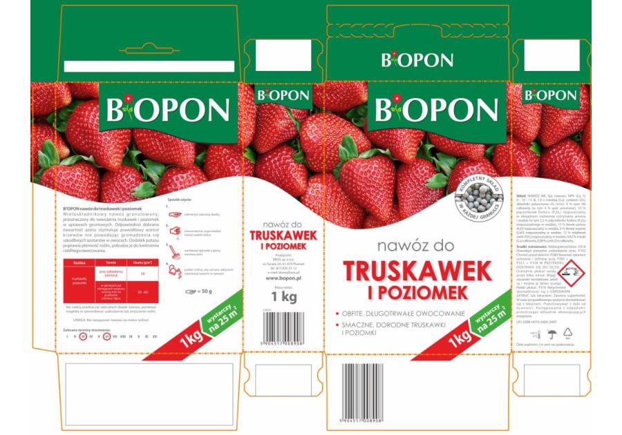 Nawóz do truskawek i poziomek 1 kg BIOPON