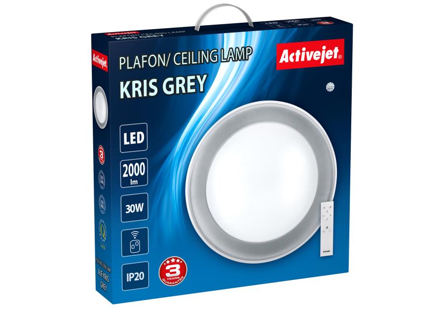Plafon LED Aje-Kris Grey + pilot ACTIVEJET