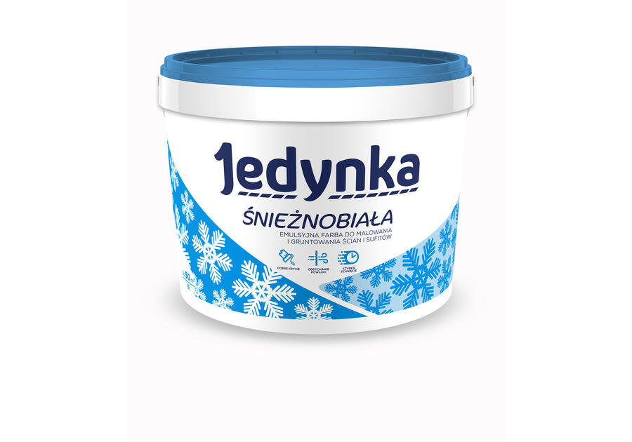 Farba do ścian i sufitów 5 L biała JEDYNKA