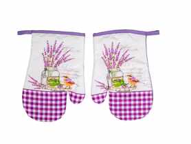 Rękawice kuchenne Lavender II 0318FS25 z magnesem komplet 2 sztuk EUROMAT