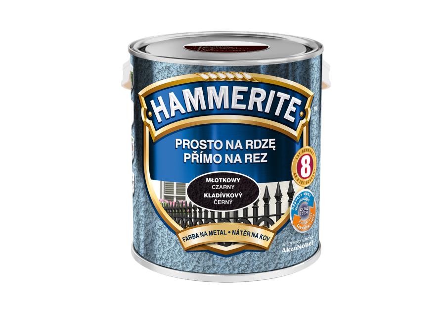 Farba do metalu 2,5 L młotkowy czarny HAMMERITE