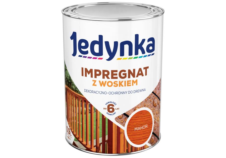 Impregnat do drewna z woskiem mahoń 0,9 L JEDYNKA