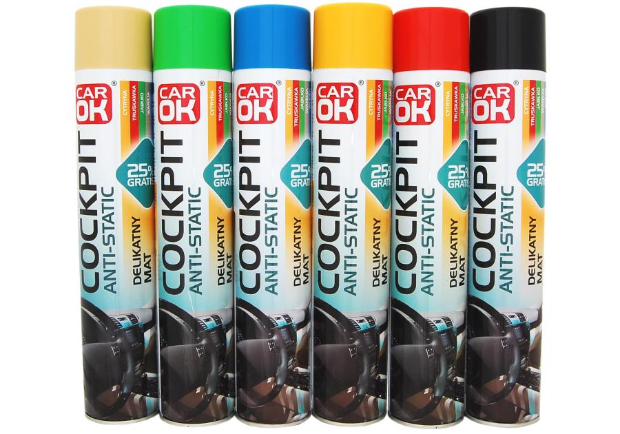 Spray do tapicerki samochodowej kokpit mix zapachów CAR OK