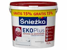 Farba lateksowa do wnętrz Eko Plus 11,5 L ŚNIEŻKA