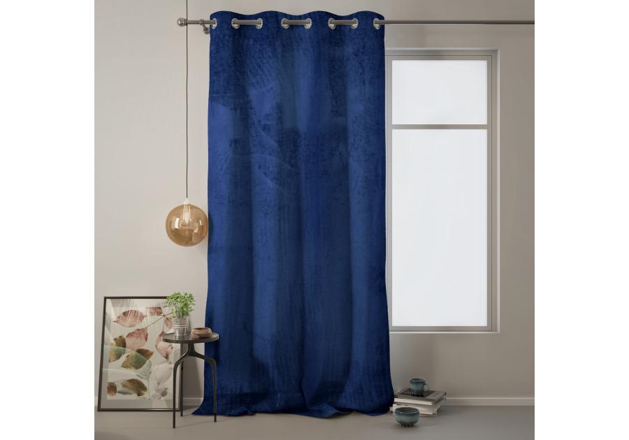 Zasłona Velvet Eyelets ciemnoniebieski 140x270 cm AMELIAHOME