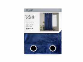 Zasłona Velvet Eyelets ciemnoniebieski 140x270 cm AMELIAHOME