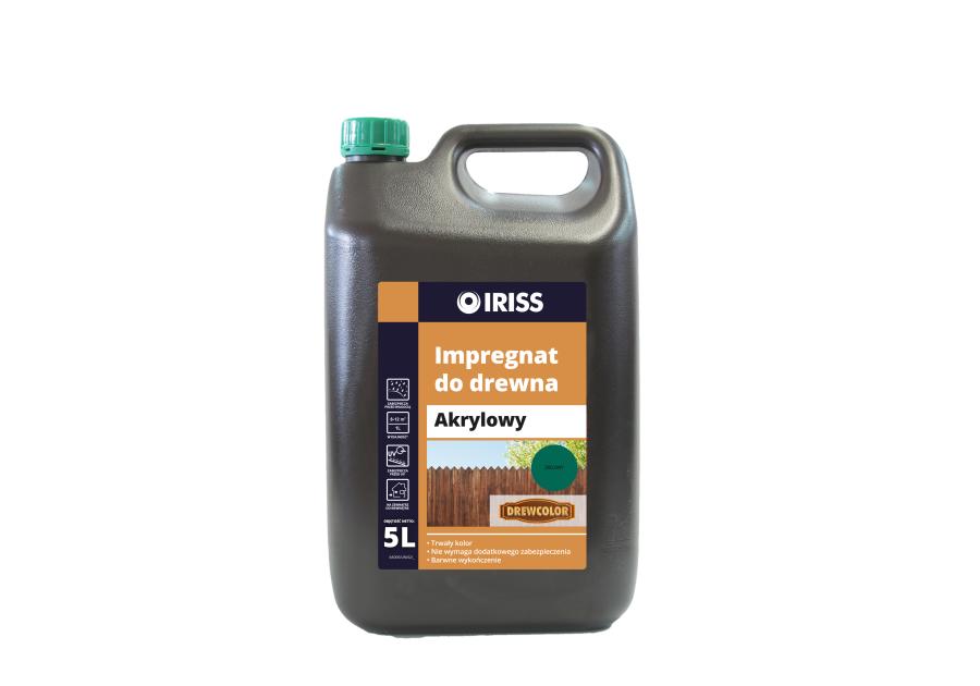 Impregnat akrylowy do drewna 5L zielony IRISS