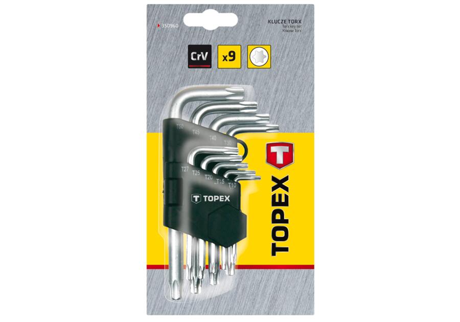 Klucze Torx T10-T50 zestaw 9 sztuk TOPEX