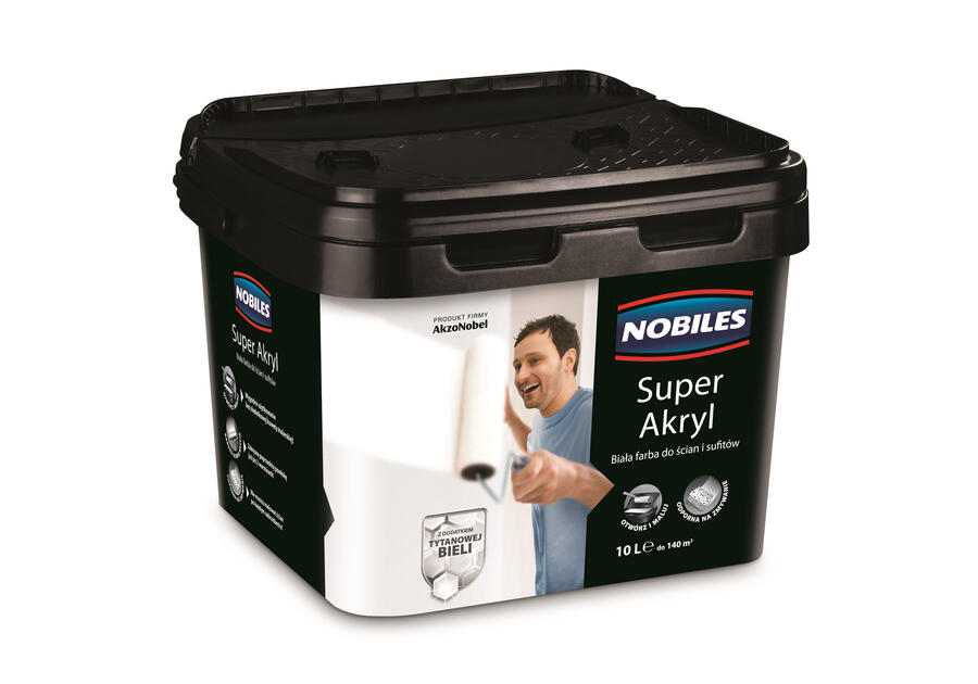 Farba do ścian i sufitów Super Akryl 10 L biała DULUX