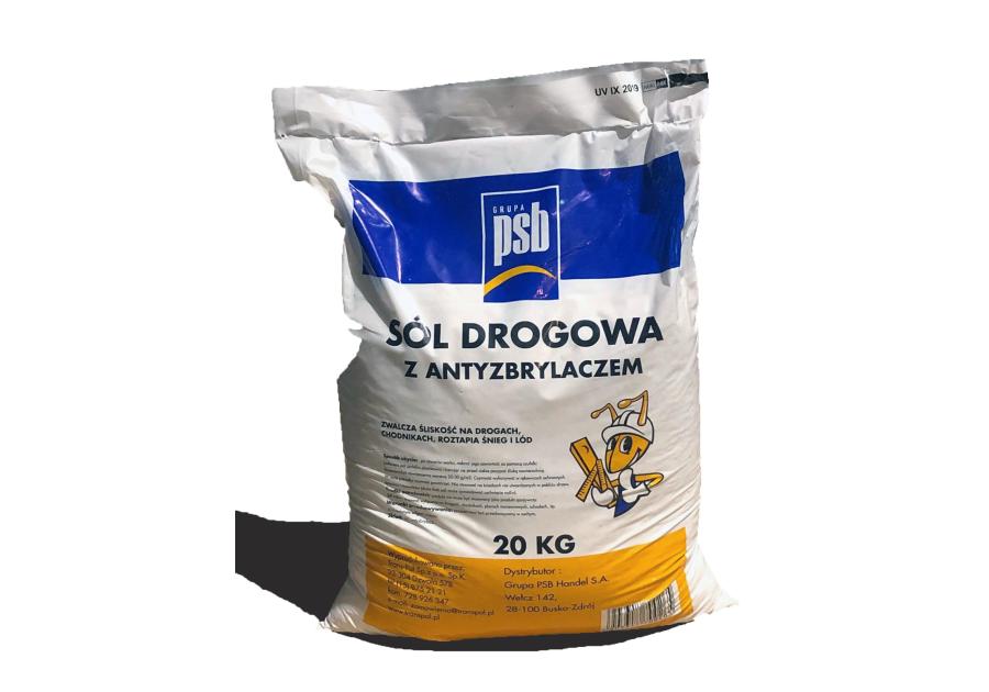 Sól drogowa z antyzbrylaczem 20 kg PSB TRANS-PAL