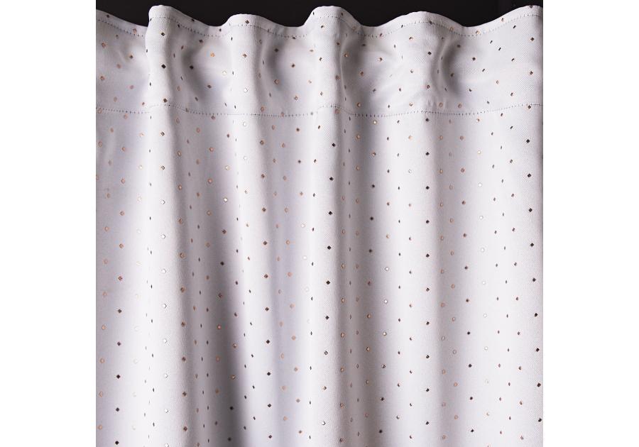 Zasłona blackout z nadrukiem-romby classic chic biało-złoty 140x270 cm CHIC HOME