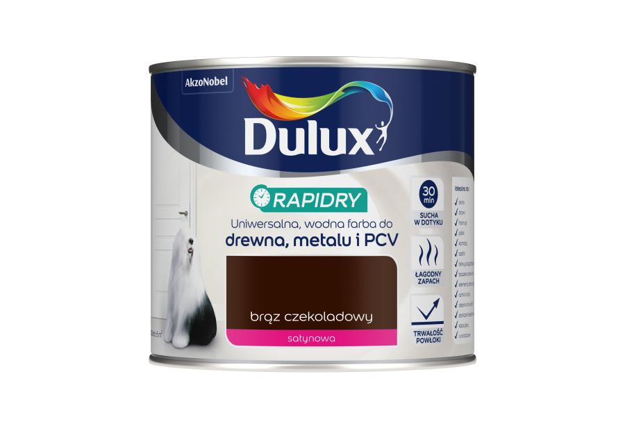Farba do drewna, metalu i PCV Rapidry 0,4 L brąz czekoladowy DULUX