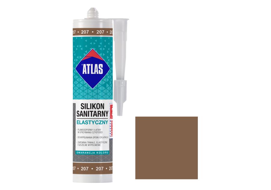 Silikon sanitarny elastyczny 207 latte 280 ml ATLAS