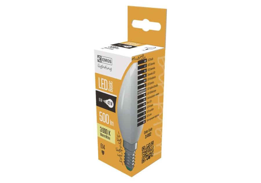 Żarówka LED candle 6W E14 ciepła biel EMOS