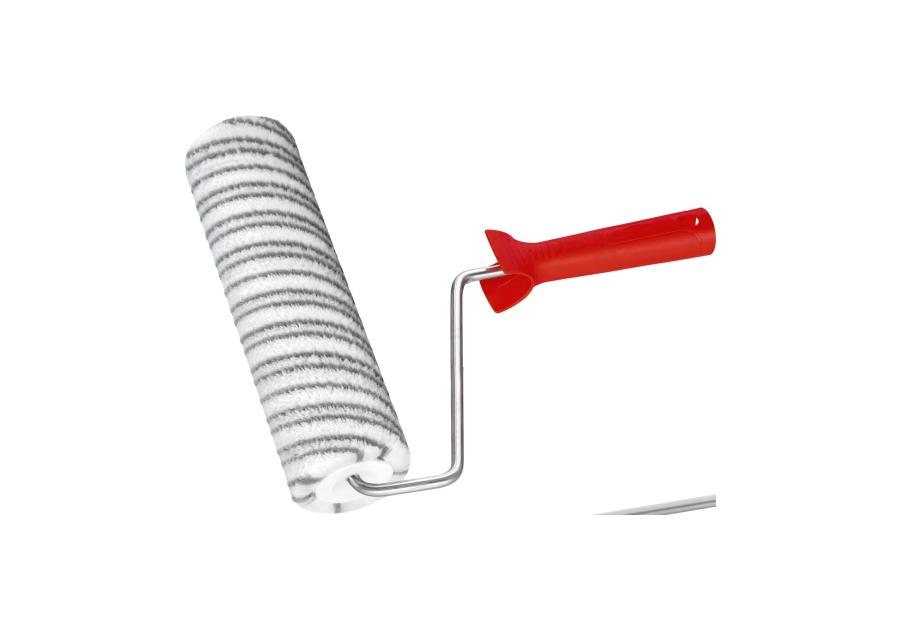 Rolka 25 cm rdzeń 48 PET ciągły 12 mm szary pasek rączka 1K czerwona CIRET