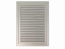 Kratka wentylacyjna 180x250 mm z siatką i kołnierzem prostokątnym 138x208 mm satyna VENTIKA