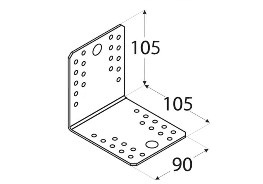 Kątownik łącznikowy 10,5x10,5x9 cm KL5 DMX