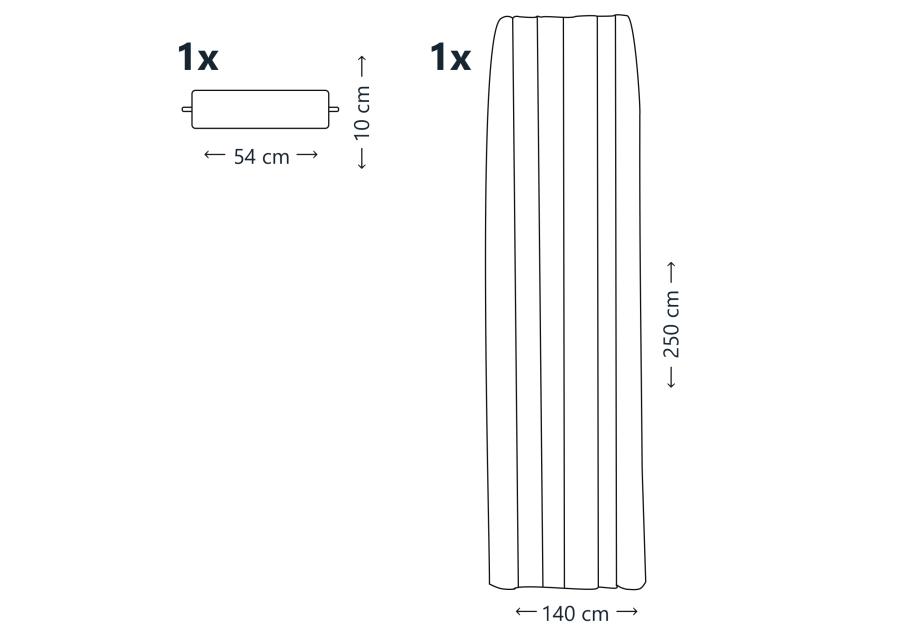 Zasłona Pleat jasnoszary 140x250 cm AMELIAHOME
