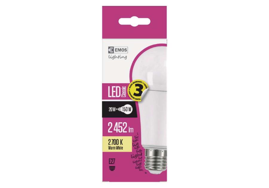 Żarówka LED Classic A67 20W E27 ciepła biel EMOS