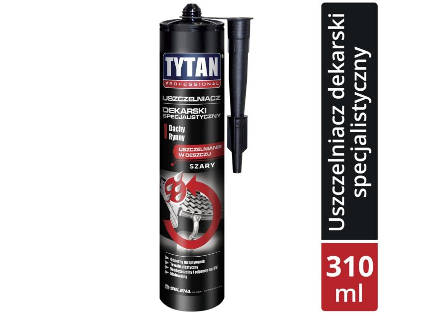 Uszczelniacz dekarski specjalistyczny szary 310 ml TYTAN PROFESSIONAL