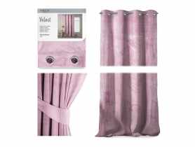 Zasłona Velvet Eyelets różowy 140x270 cm AMELIAHOME