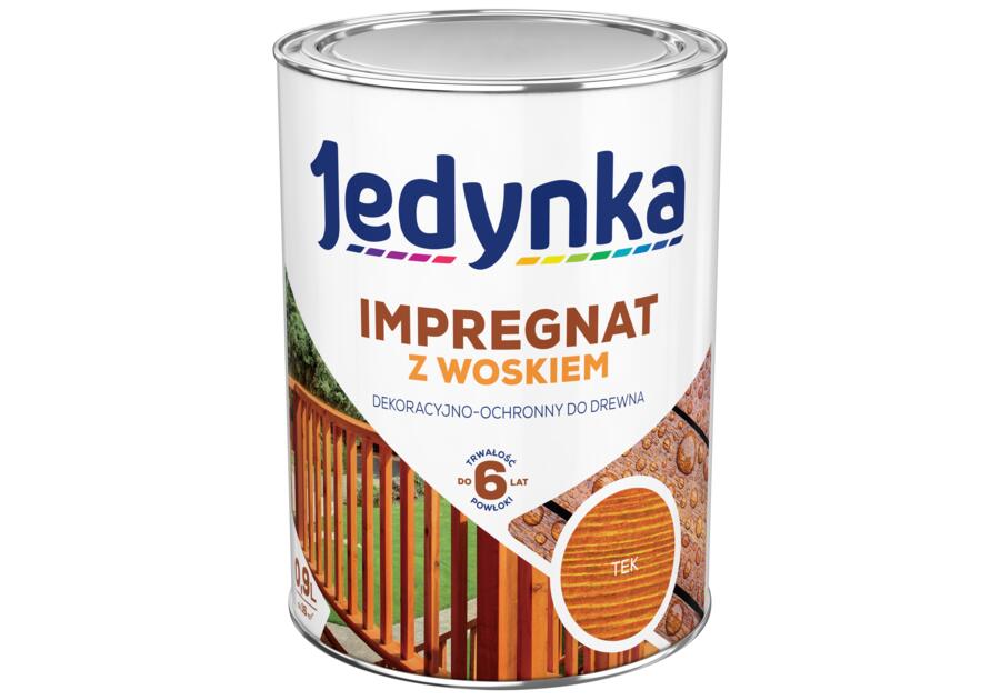 Impregnat do drewna z woskiem teak 0,9 L JEDYNKA
