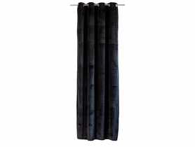 Zasłona welwetowa gładka black chic czarna 140x270 cm CHIC HOME