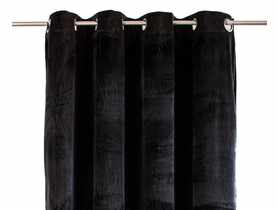 Zasłona welwetowa gładka black chic czarna 140x270 cm CHIC HOME
