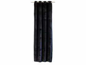 Zasłona welwetowa gładka black chic czarna 140x270 cm CHIC HOME