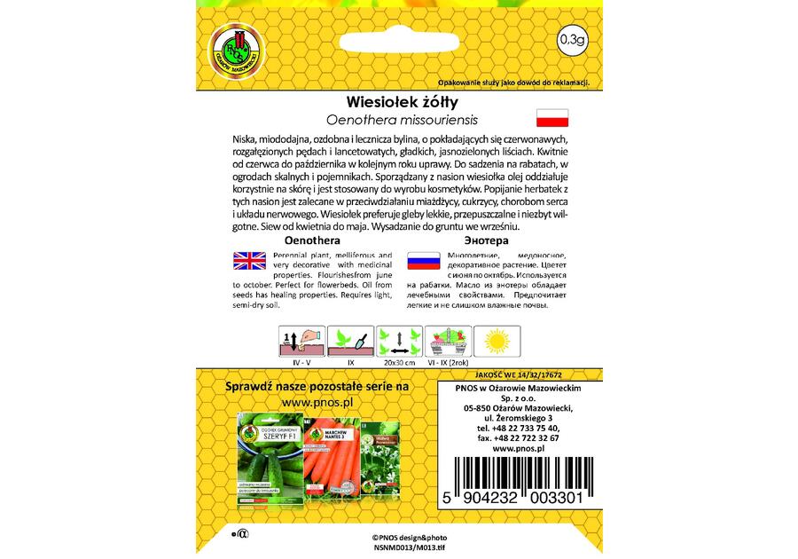 Wiesiołek żółty 0,3 g PNOS
