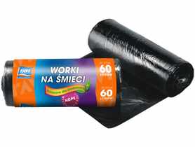 Worki na śmieci 60 L - 20 szt. czarne RAVI