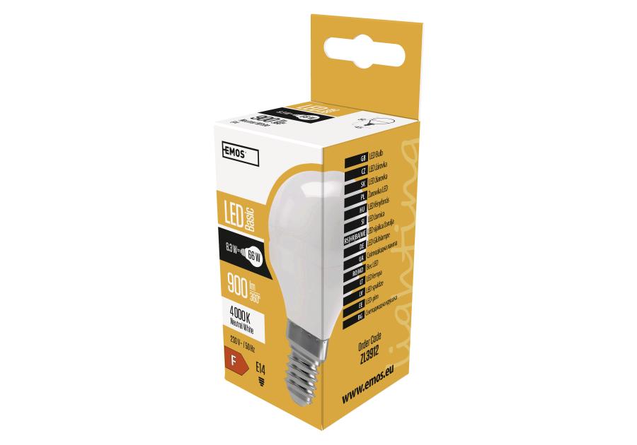 Żarówka LED mini globe 8 W E14 neutralna biel EMOS