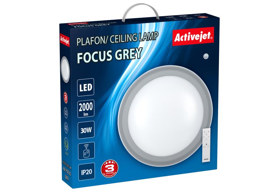 Plafon LED Aje-Focus Grey + pilot ACTIVEJET