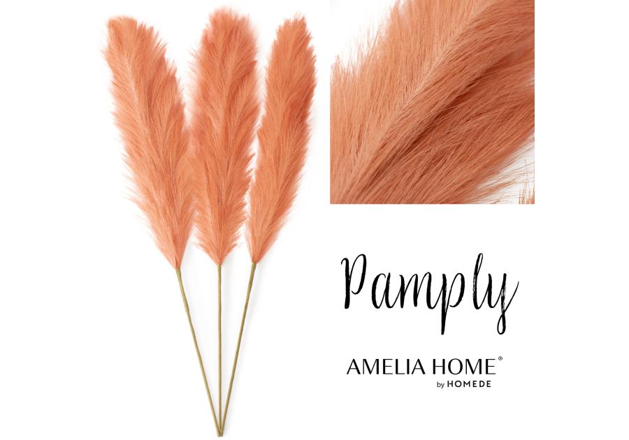 Zestaw sztucznych pampasów Pamply 3 szt. -110 cm brzoskwiniowy AMELIAHOME