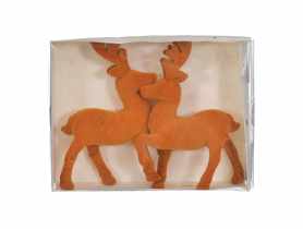 Renifery flokowane 12x8,5x3,5cm- zestaw 2szt. JUMI