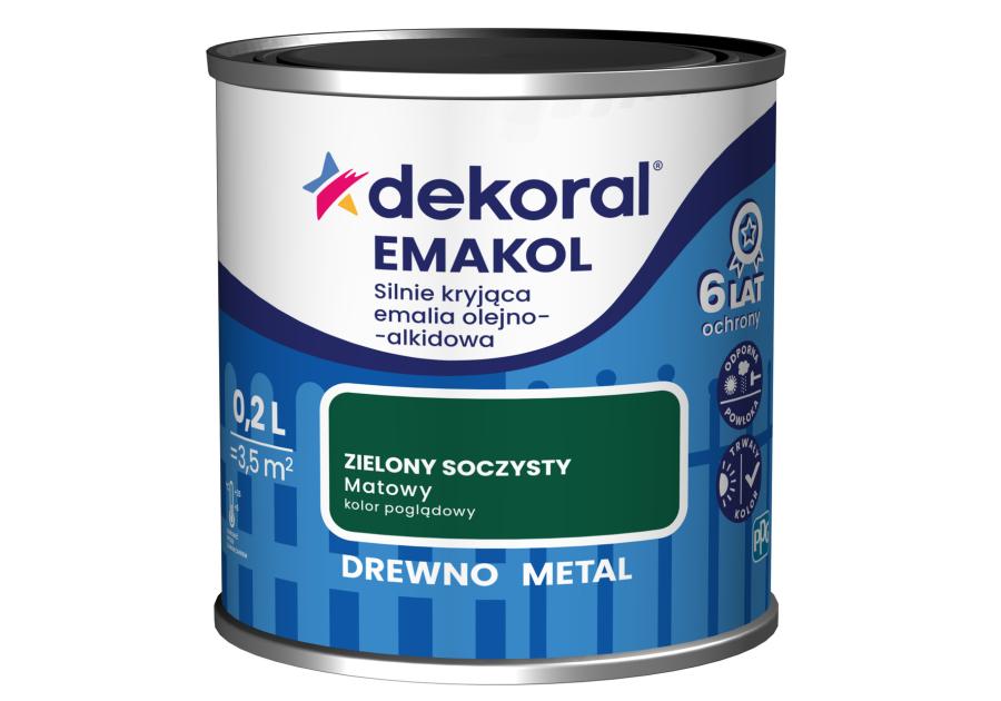 Emalia ftalowa Emakol Strong zielony soczysty matowy 0,2 L DEKORAL