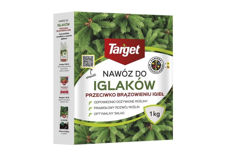 Nawóz granulowany do iglaków przeciw brązowieniu igieł z mikroskładnikami 1 kg TARGET