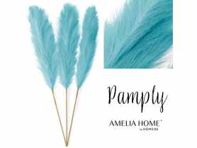 Zestaw sztucznych pampasów Pamply 3 szt. -110 cm błękitny AMELIAHOME