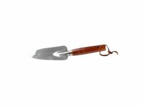 Łopatka chrom 25 cm z drewnianym uchwytem GREENMILL