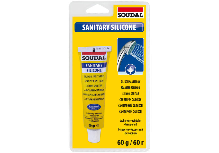 Silikon sanitarny blister 60 g bezbarwny SOUDAL