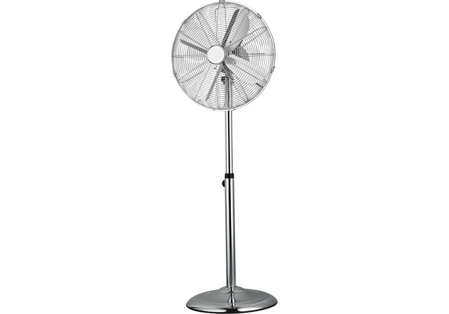 Wentylator podłogowy 50 W okrągły chrom KEPLAND