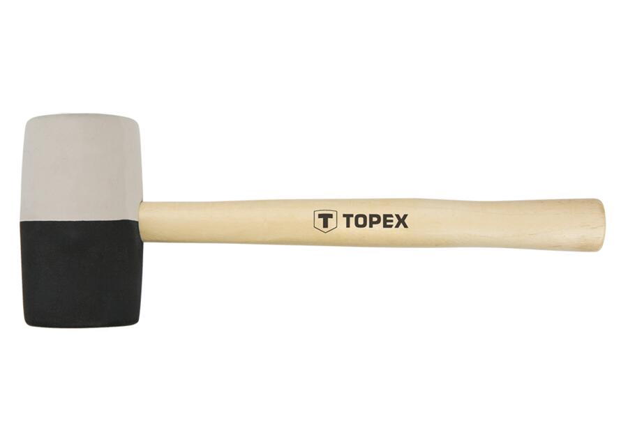 Młotek gumowy 63 mm/680 g, czarno-biała guma TOPEX