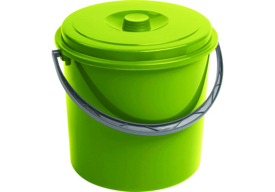 Wiadro 12 L z pokrywą zielone CURVER