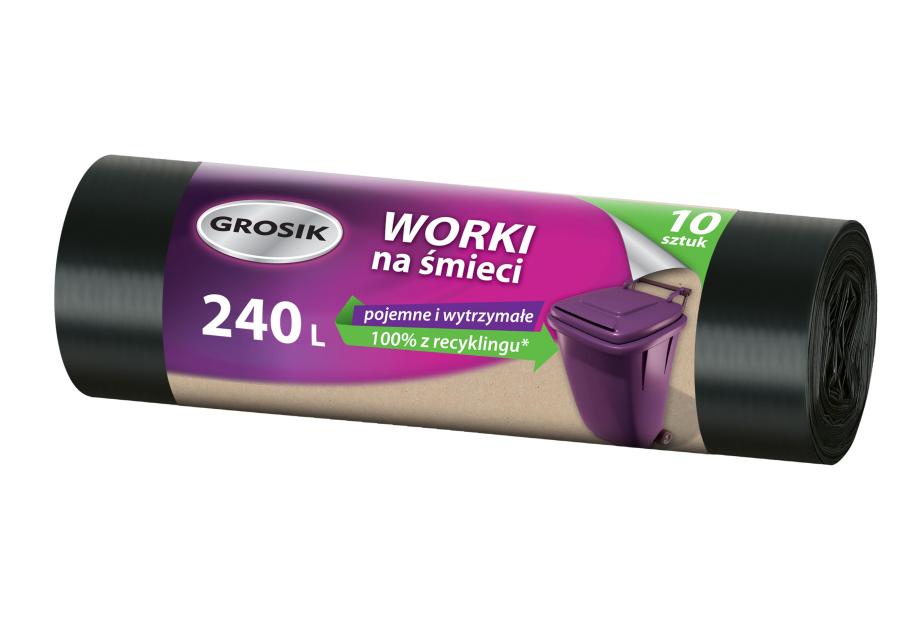 Worki na śmieci LD 240 L - 10 szt. GROSIK
