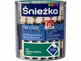 Farba na rdzę zielony ciemny 0,65 L polysk ŚNIEŻKA