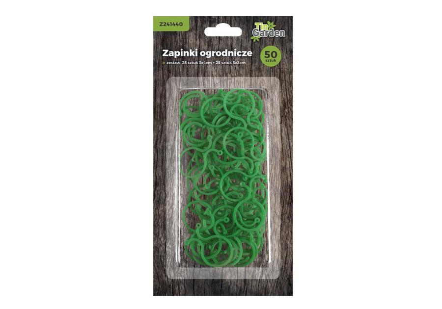 Zapinki ogrodnicze 4x3 cm - 25 szt.; 3x3 cm - 25 szt. TIN TOURS