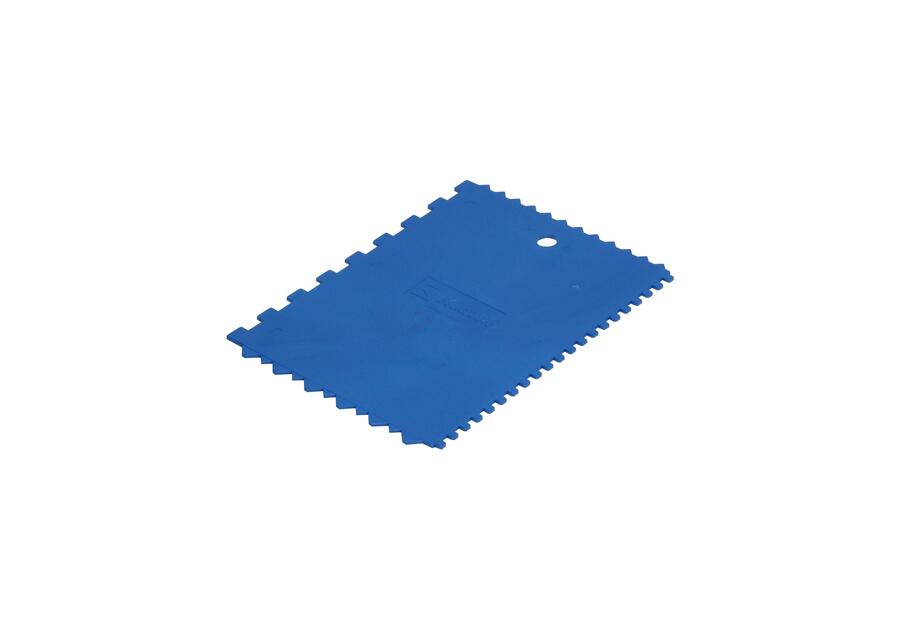Szpachla z tworzywa sztucznego, uniwersalna, zębata 175x130 mm KUBALA