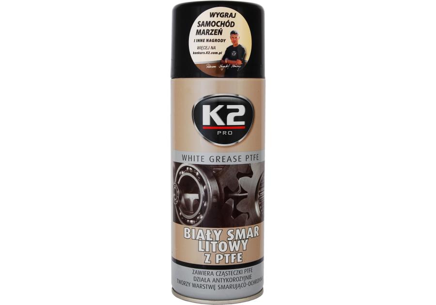 Smar litowy z PTFE 400 ml biały K2