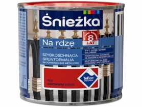 Farba na rdzę czerwona 0,2 L polysk ŚNIEŻKA