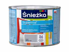 Emalia akrylowa Supermal szary mat 0,4 L ŚNIEŻKA